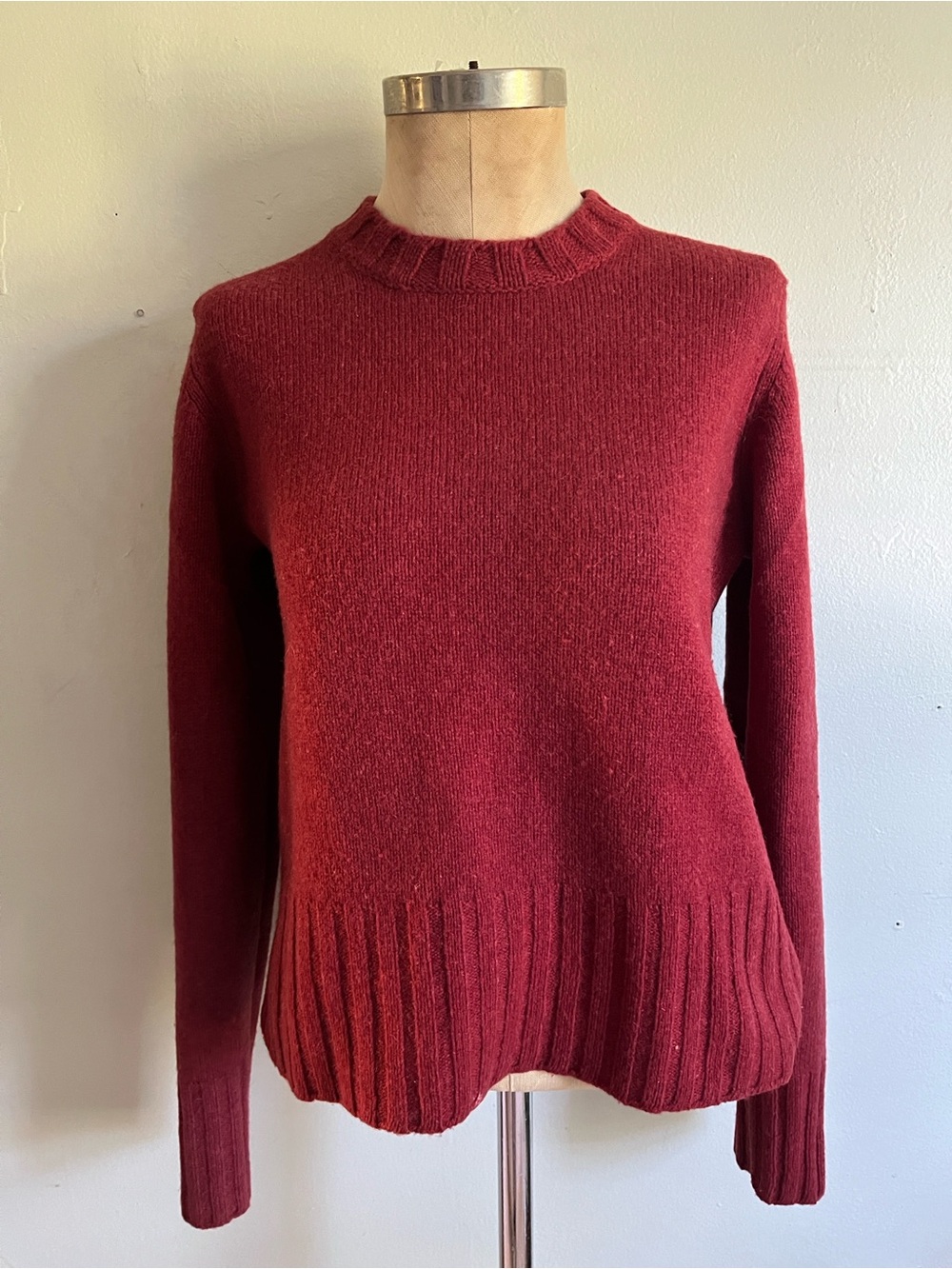 J. Crew 100% wool size MED rust colored sweater